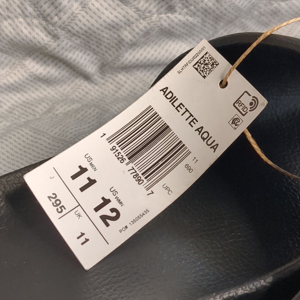 Adidas Black Slide Sandals - Picture 2 of 16